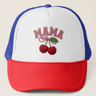 De Camionero Gorrita Mama Cherry – Estilo Bordado Gorra “Mama” 