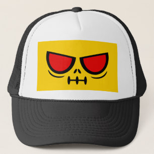 De Camionero Grim Face™ Marca Gorra Trucker Amarilla y Negra