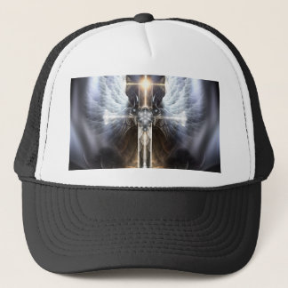 De Camionero Heavenly Angel Wing Cross Fractal Art Gorra