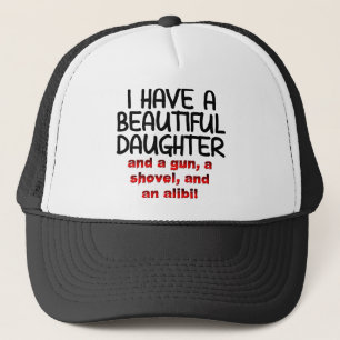 De Camionero Hermosa hija pistola pala Alibi Funny Gorra Cap