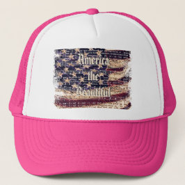 De Camionero Hermoso Gorra patriótico América-WP