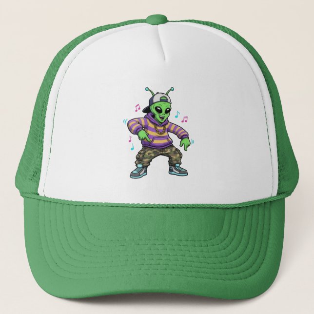 De Camionero Hip Hop Alien Gorra (Anverso)