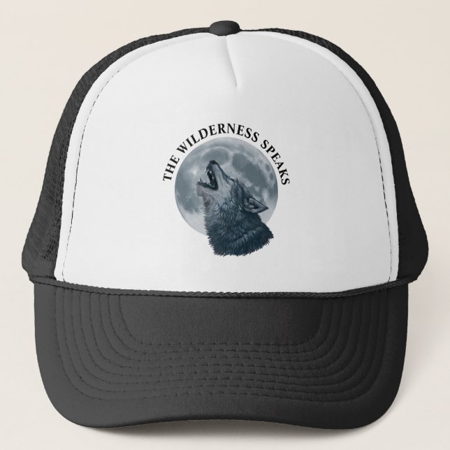 De Camionero Howling Wolf y Moon Gorra (Anverso)