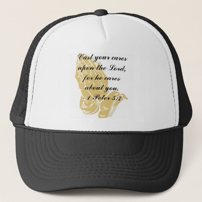 De Camionero I Peter 5:7 Gorra (Anverso)