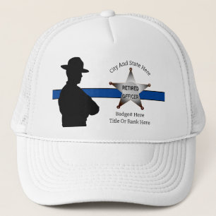 De Camionero Jubilación Policía Línea Azul delgada GORRA