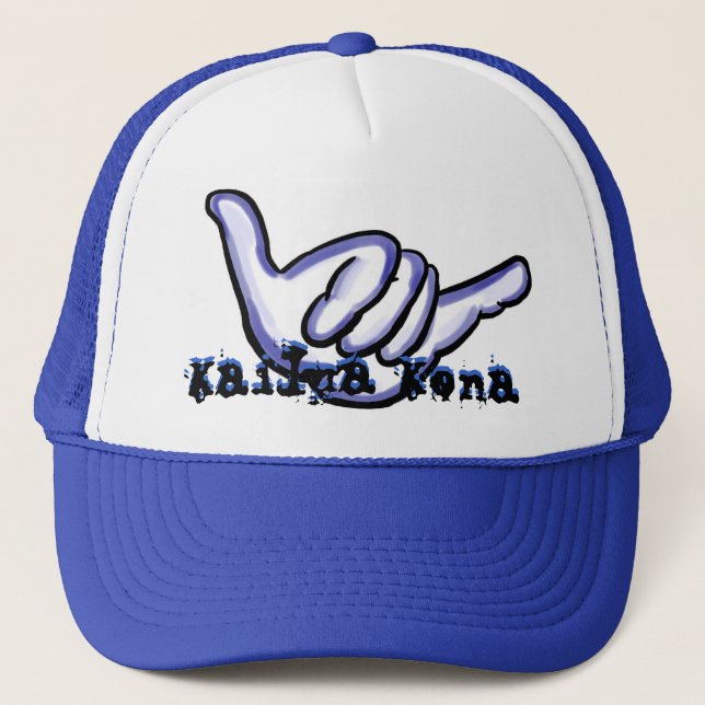 De Camionero Kailua Kona hawaii gorra shaka azul (Anverso)