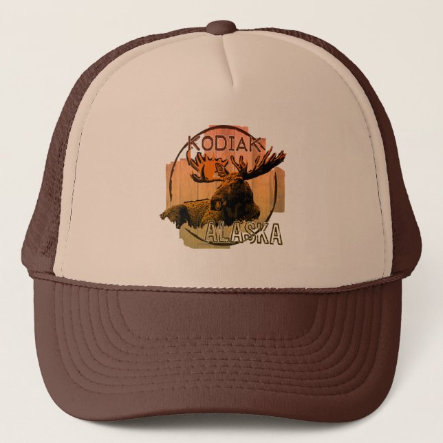 De Camionero Kodiak Alaska naranja moose gorra (Anverso)