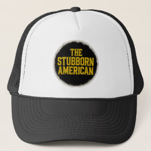 De Camionero La Gorra con Emblema Americano Obstinado en Negrit