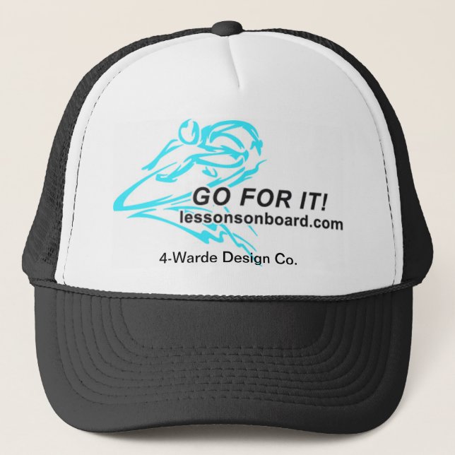 De Camionero Las lecciones a bordo "van para él!" Gorra (Anverso)