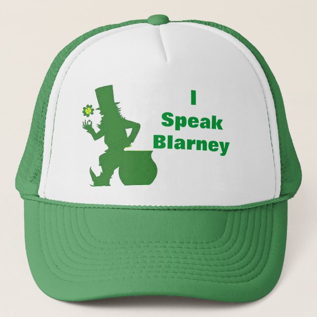 De Camionero LEPRECHAUN HABLA gorra BLARNEY (Anverso)