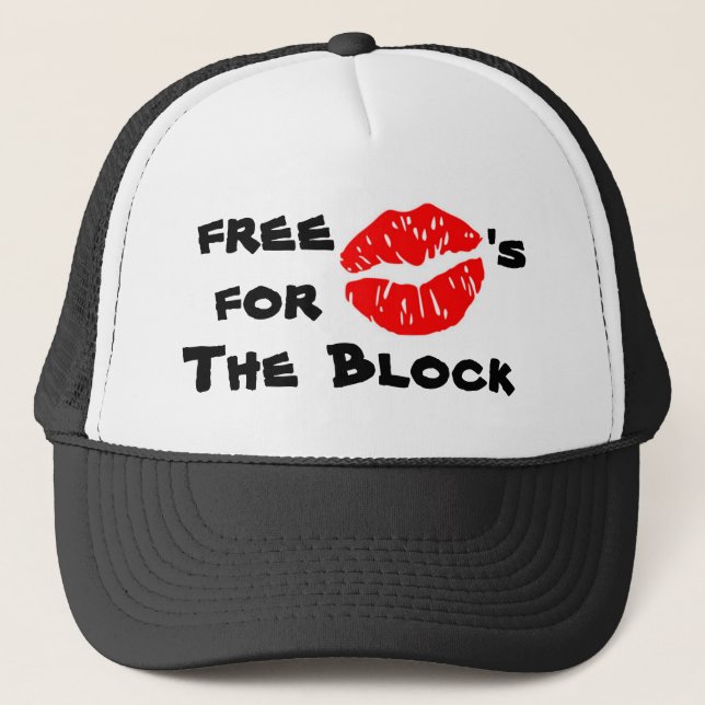 De Camionero Libere los besos para el gorra del bloque (Anverso)