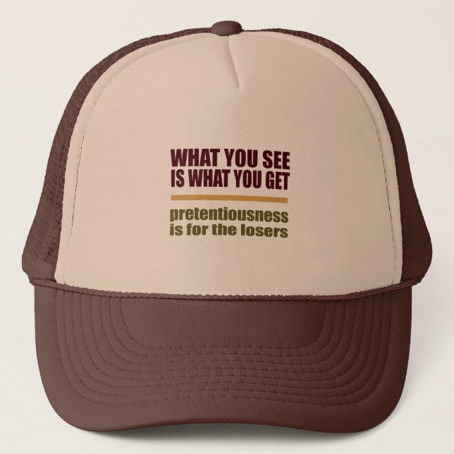 De Camionero Lo Que Ves Es Lo Que Obtienes gorra (Anverso)