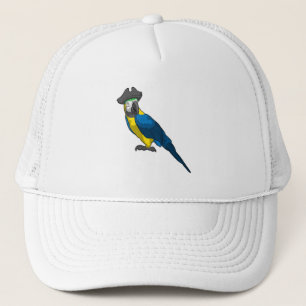 De Camionero Loro como pirata con Gorra