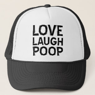 De Camionero Love Laugh Poop Funny Ball Cap Gorra