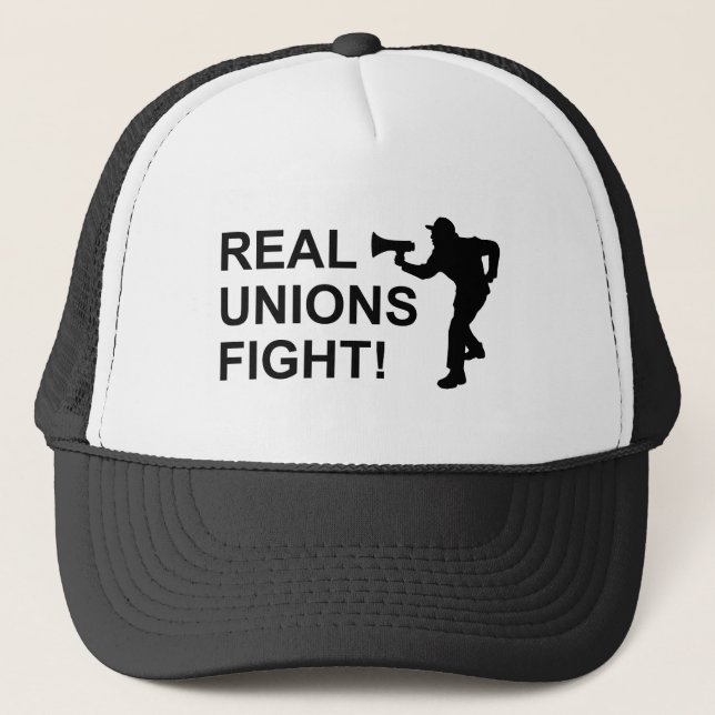 De Camionero ¡LUCHA CONTRA LAS UNIONES REALES! Gorra (estilo ca (Anverso)