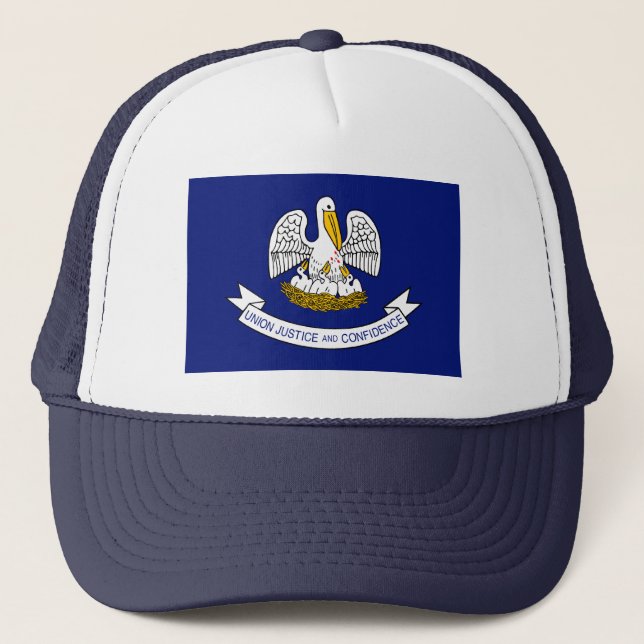 De Camionero Luisiana Flag Gorra (Anverso)