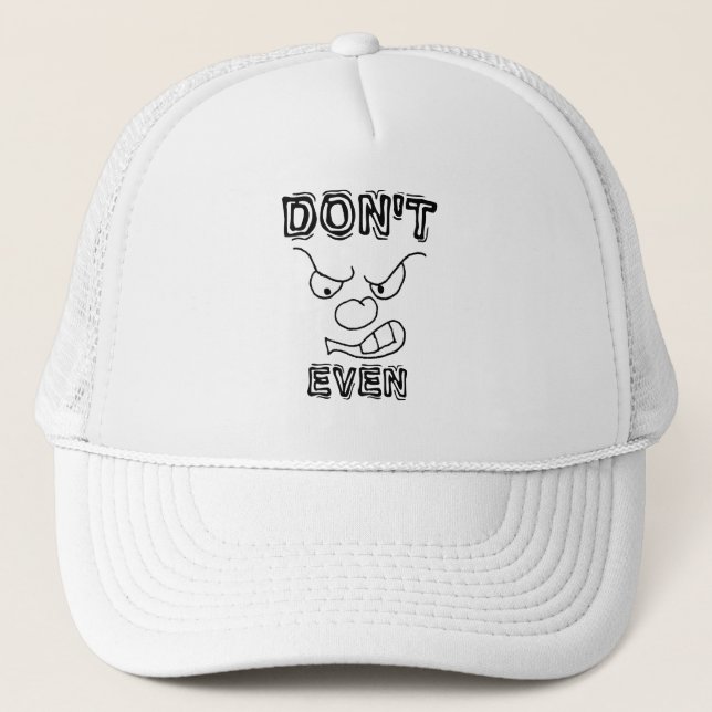 De Camionero Mala actitud Gorra Angry Face (Anverso)