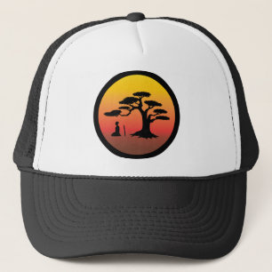 De Camionero Meditando Samurai Al Atardecer - Gorra