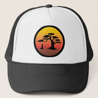 De Camionero Meditando Samurai Al Atardecer - Gorra