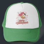 De Camionero Merry Christmas Retro Typography Santa Gorra Rosa<br><div class="desc">Feliz Navidad,  tipografía retro rosa con un santa claus con un gorra rosa.</div>