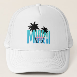 De Camionero Miami Beach, Florida Logotipo Palm Guay Gorra ajus