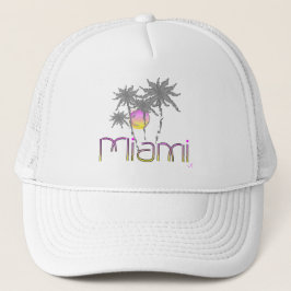 De Camionero Miami, Florida Palms Moderno Gorra ajustable Guay