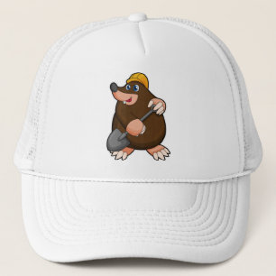 De Camionero Mole con pala y gorra duro