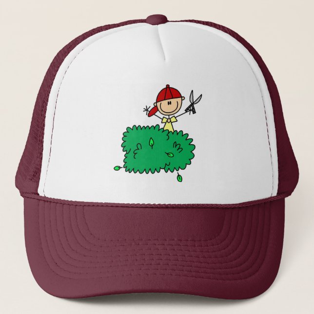 De Camionero Muchacho que hace el gorra del Yardwork (Anverso)