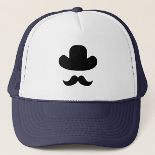 De Camionero Mustache y gorra