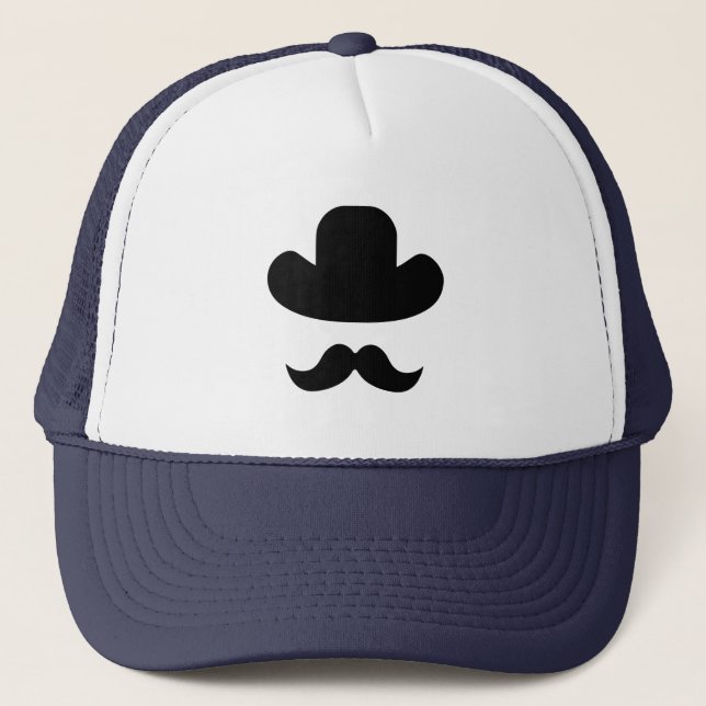 De Camionero Mustache y gorra (Anverso)