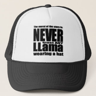 De Camionero Nunca confíe en una llama en un gorra