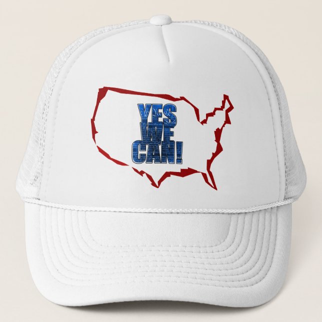 De Camionero Obama "podemos sí!" Gorra (Anverso)