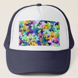 De Camionero Orquídea Extravaganza Acuarela, Gorra para Camione