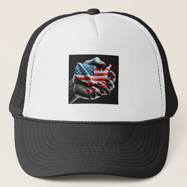 De Camionero Paro patriótico - Gorra del Orgullo Americano (Anverso)