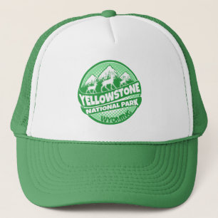 De Camionero Parque nacional Yellowstone gorra verde Wyoming