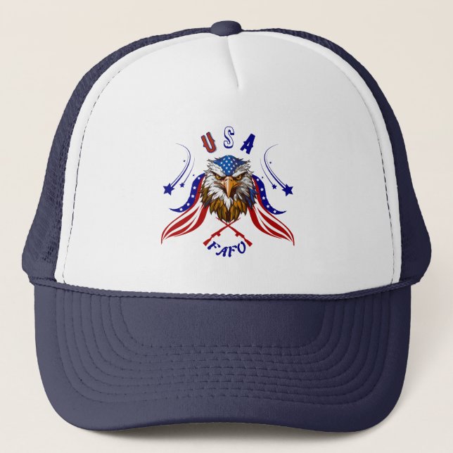 De Camionero Patriotic Eagle USA FAFOTrucker Gorra (Anverso)