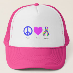 De Camionero Paz. Amor. Autismo. gorra (de color pastel)