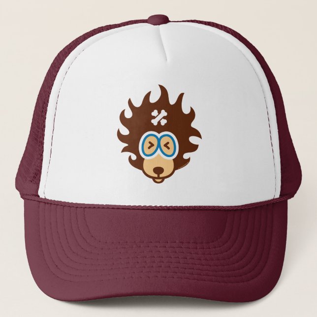 De Camionero Perro Wowo en Gorra (Anverso)
