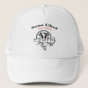 De Camionero Personalice su nombre gorra Chef Sous