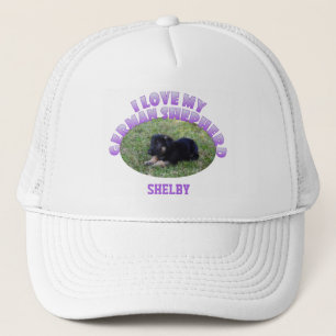De Camionero Personalizado: Amo mi gorra del pastor alemán
