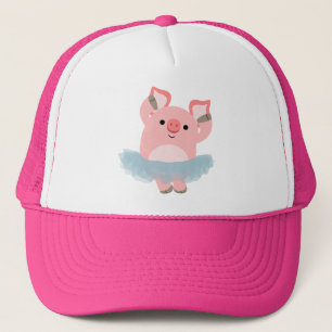 De Camionero Personalizado Cute Ballerina Pig Gorra