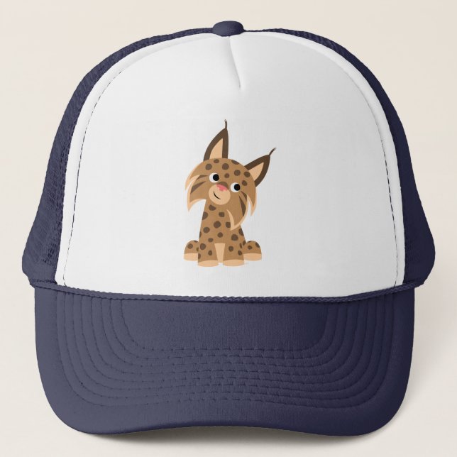 De Camionero Personalizado Cute Prankish Lynx Gorra (Anverso)