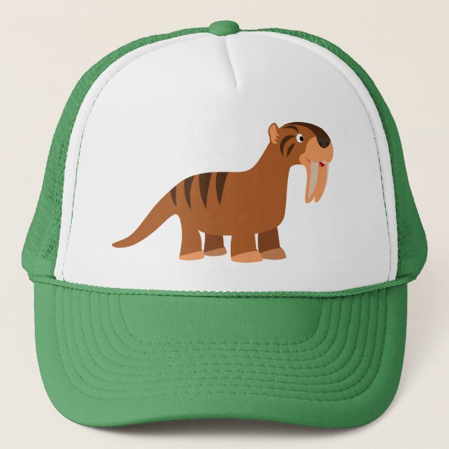 De Camionero Personalizado sonriente Cute Thylacosmilus Gorra (Anverso)