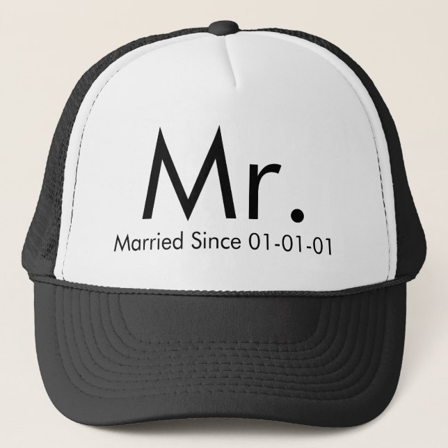 De Camionero Personalizado Sr. Just Casried Groom Gorra (Anverso)