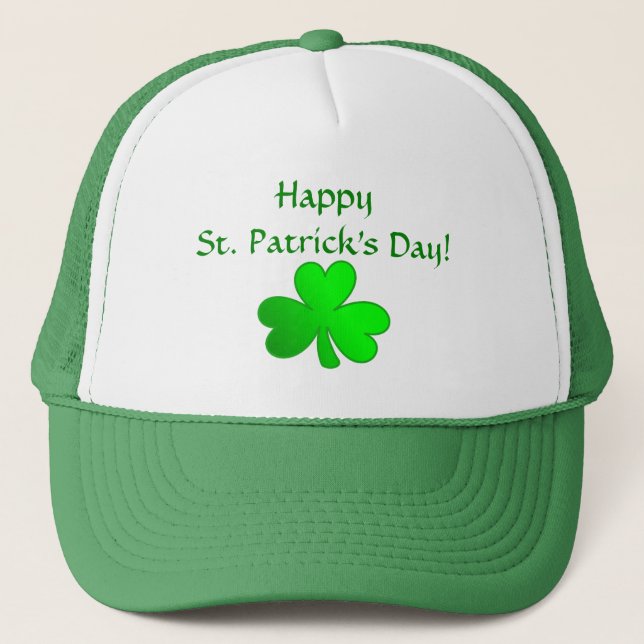 De Camionero Personalizado St. Patrick Day Green Gorra Con Sham (Anverso)