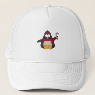 De Camionero Pingüino con Gorra y bufanda