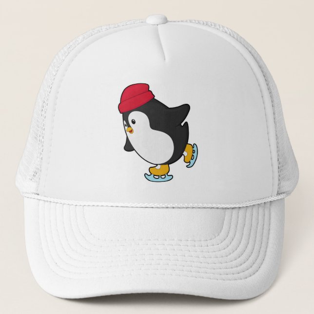 De Camionero Pingüino en patinaje sobre hielo con Gorra (Anverso)