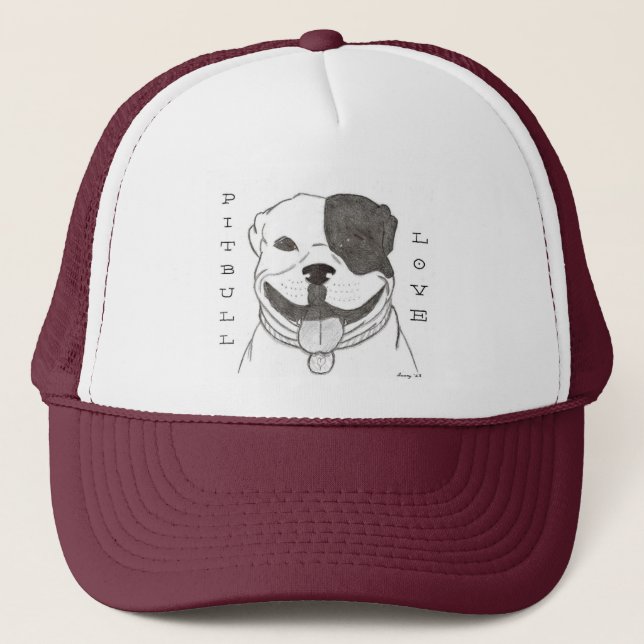 De Camionero Pitbull Love Gorra (Anverso)