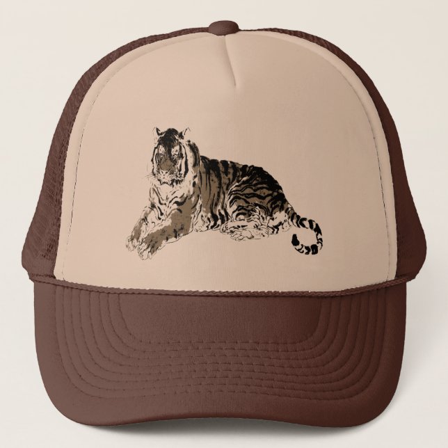 De Camionero Relajando al Gorra del tigre (Anverso)
