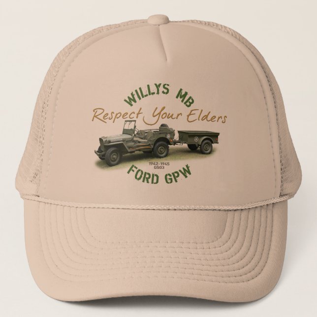 De Camionero Respecto del MB GPW sus ancianos - gorra (Anverso)